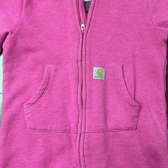 Pink 12 month Carhartt zip up fleece body suit - Picture 3 of 6